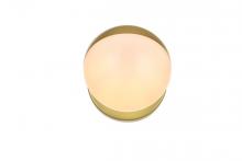  LD7305W5BRA - Majesty 1 Light Brass and Frosted White Bath Sconce