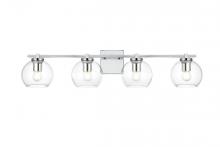  LD7311W34CH - Juelz 4 Light Chrome and Clear Bath Sconce