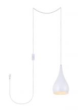  LDPG2001WH - Nora 1 Light White Plug-in Pendant