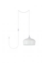  LDPG2003WH - Nora 1 Light White Plug-in Pendant