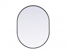  MR2A3040BLK - Metal Frame Oval Mirror 30x40 Inch in Black