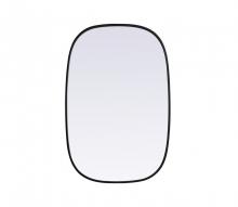  MR2B2436BLK - Metal Frame Oval Mirror 24x36 Inch in Black