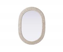  MR4C3042LN - Oval Cornhusk Mirror 30x42 in Linen White