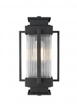  OD341W14BK - Harlan 7 inch Outdoor Pendant in Black