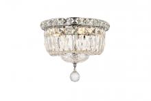  V2528F10C/RC - Tranquil 4 Light Chrome Flush Mount Clear Royal Cut Crystal