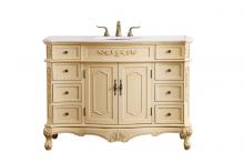  VF10148LT - 48 In. Single Bathroom Vanity Set in Light Antique Beige