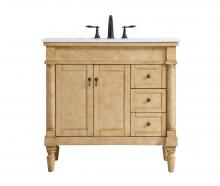  VF13036AB - 36 Inch Single Bathroom Vanity in Antique Beige