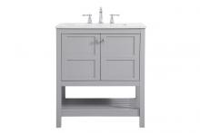  VF16430GR - 30 Inch Single Bathroom Vanity in Gray