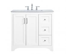  VF17036WH - 36 Inch Single Bathroom Vanity in White