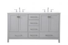  VF18860DGR - 60 Inch Double Bathroom Vanity in Gray