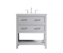  VF19030GR - 30 Inch Single Bathroom Vanity in Grey