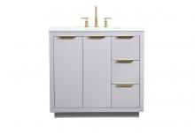  VF19436GR - 36 Inch Single Bathroom Vanity in Grey