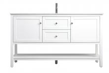  VF22260WH - 60 Inch Single Bathroom Vanity in White