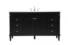  VF31860BK - 60 Inch Single Bathroom Vanity in Black