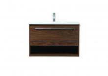  VF43530MWT - 30 Inch Single Bathroom Vanity in Walnut