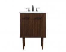  VF48024MWT - 24 Inch Single Bathroom Vanity in Walnut