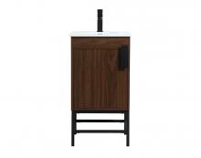  VF48818MWT - 18 inch Single bathroom vanity in walnut