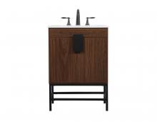  VF48824MWT - 24 inch Single bathroom vanity in walnut