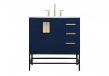  VF48832MBL - 32 inch Single bathroom vanity in blue