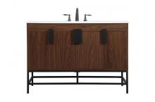  VF48848MWT - 48 inch Single bathroom vanity in walnut