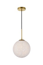  LD2233BR - Malibu 1 Light Brass Pendant With paper string ball