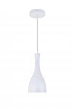  LD2407WH - Aiken 1 Light White Pendant