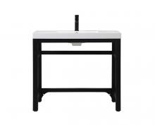  VF14536BK - 36 Inch Ada Compliant Single Bathroom Metal Vanity in Black