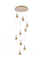  3809D24SG - Amherst 24 Inch LED Chandelier in Satin Gold