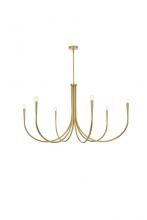  LD722D55BR - Layne 55 Inch Chandelier in Brass