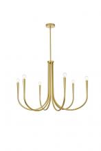  LD722D36BR - Layne 36 Inch Chandelier in Brass