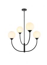  LD814D30BK - Nyomi 30 inch chandelier in Black