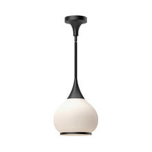  PD524110MBOP - Hazel 10-in Matte Black/Opal Matte Glass 1 Light Pendant