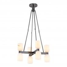  CH338822UBAR - Lucian 22-in Urban Bronze/Alabaster 8 Lights Chandeliers