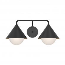  VL485221MBOP - Remy 21-in Matte Black/Opal Glass 2 Lights Vanity