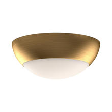  FM522211AGOP - Rubio 11-in Aged Gold/Opal Matte Glass 2 Lights Flush Mount