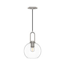  PD601608BNCL - Soji 8-in Brushed Nickel/Clear Glass 1 Light Pendant