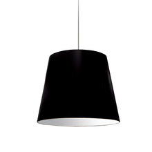  OD-M-797 - 1LT Oversized Drum Pendant Medium Black Shade