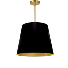  ODR-M-698 - 1LT Oversized Drum Pendant Medium, BK/GLD Shade