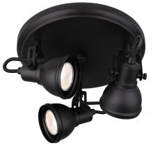  ICW622A03BK10 - Polo 3 Light Track Lighting, Black Finish