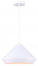  IPL1020A13WH - BYCK, IPL1020A13WH -G-, MWH Color, 1 Lt 12.75inch Width Pendant, 60W Type A, 12.75inch W x 9.5 - 57.