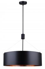  ICH440B05BK26 - OXYURA, ICH440B05BK26, 5 Lt 26 IN Rod Chandelier, Metal Shade, 60W B-ST64-17C (Included)