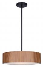  IPL318A03BKW16 - Dexter, MBK + Faux Wood Color, 3 Lt 15.75" W Rod Pendant, 60W Type A, 15.75" W x 12 - 54.5&#