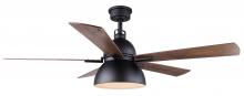  CF52LYR5BK - Lyric 52 in. Indoor Standard Matte Black Ceiling Fan with Vintage LED Bulbs Includedwith Remote