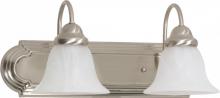  60/320 - Ballerina - 2 Light 18" Vanity with Alabaster Glass - Brushed Nickel Finish