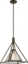  60/6282 - Mystic - 1 Light Medium Pendant with Antique Mirror Glass - Forest Bronze Finish