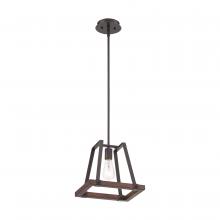  60/6892 - Outrigger - 1 Light Mini Pendant with - Mahogany Bronze and Nutmeg Wood Finish