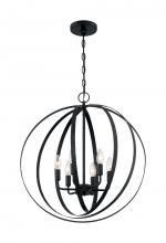  60/7068 - Pendleton - 6 Light Pendant with- Matte Black Finish