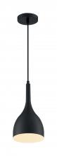  60/7086 - Bellcap - 1 Light Pendant with- Matte Black Finish