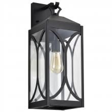  60/8123 - Oaklyn; 1 Light Large Wall Lantern; Matte Black with Clear Glass