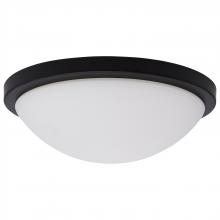  62/1942 - Button; 11 Inch LED Flush Mount Fixture; Matte Black Finish; CCT Selectable; 120 Volts